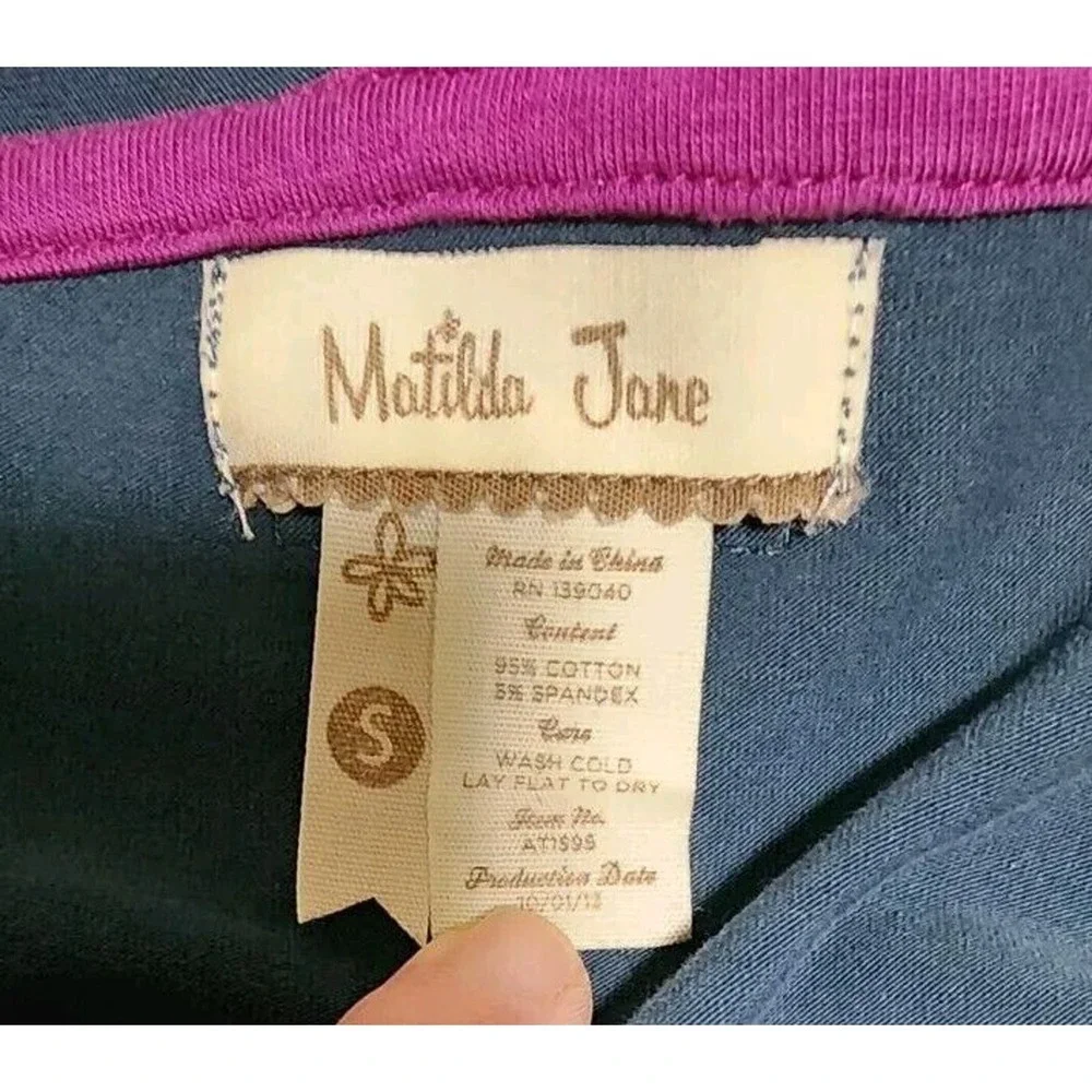 Matilda Jane Sweater Women S Blue Open Front Cardigan Roll Hem Long Sleeve